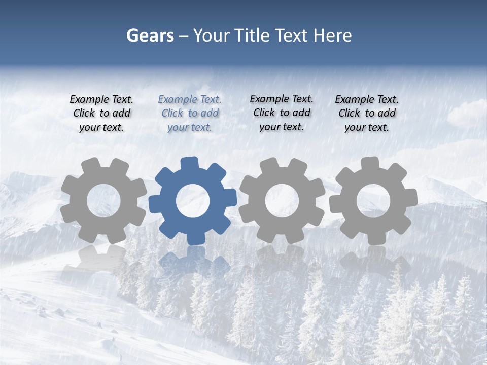 Mountain Snowy Rime PowerPoint Template