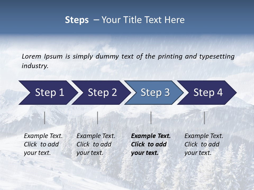 Mountain Snowy Rime PowerPoint Template