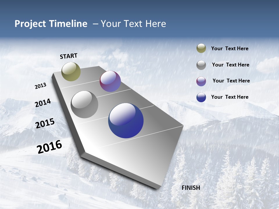 Mountain Snowy Rime PowerPoint Template