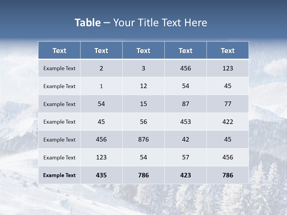 Mountain Snowy Rime PowerPoint Template