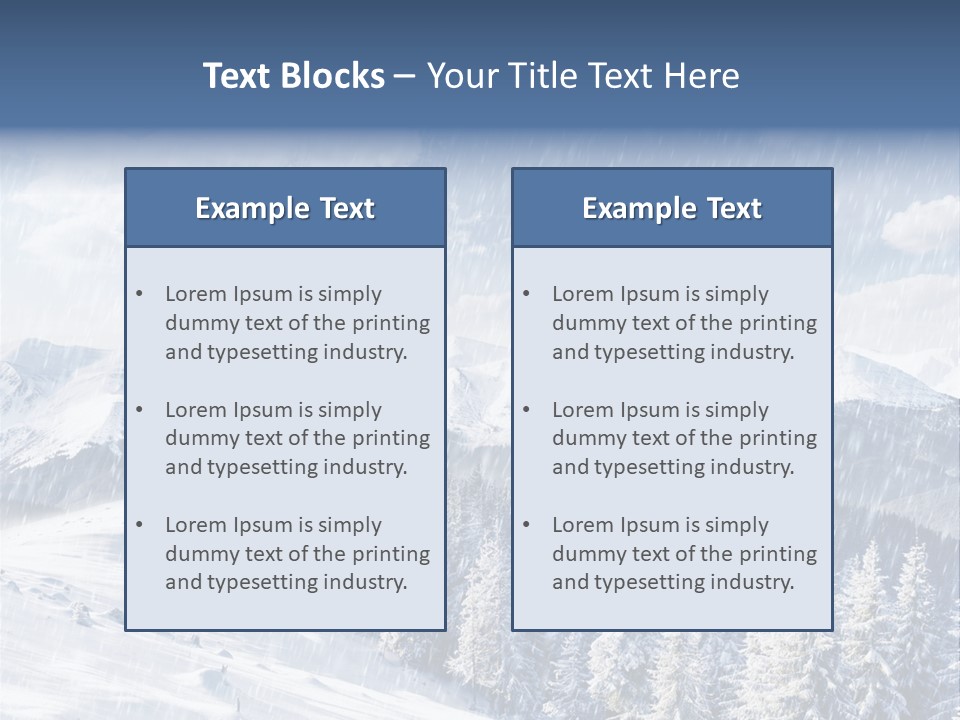 Mountain Snowy Rime PowerPoint Template