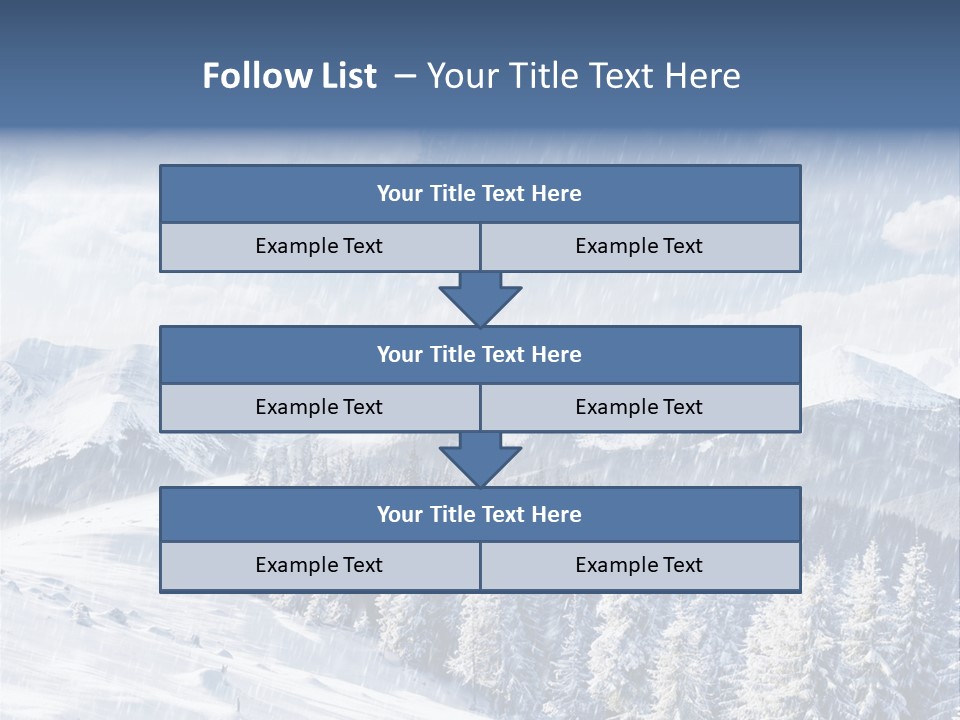 Mountain Snowy Rime PowerPoint Template