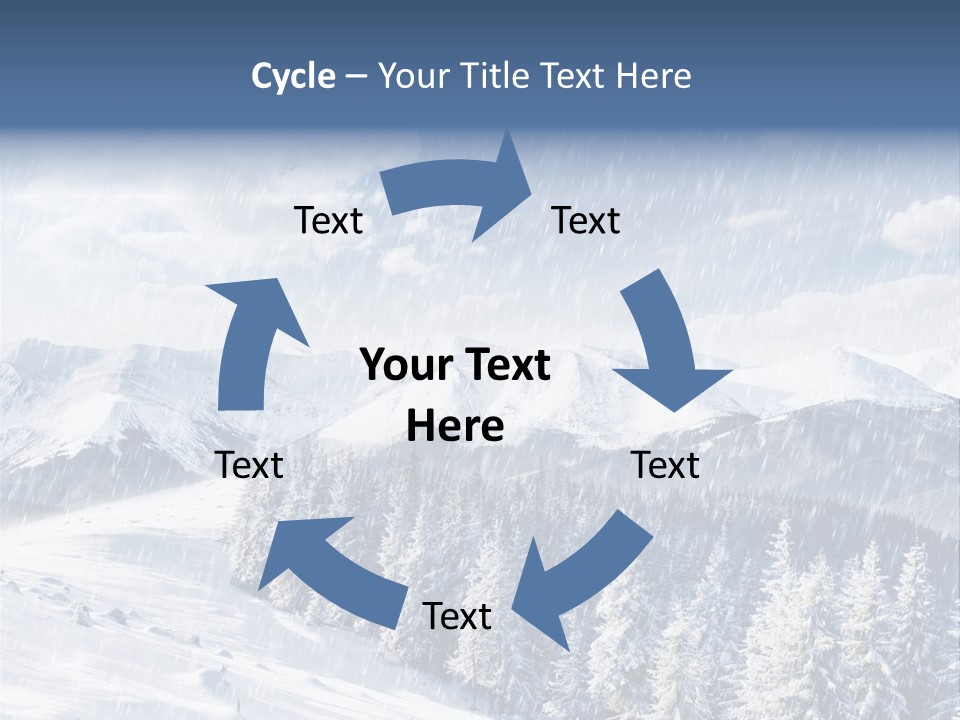 Mountain Snowy Rime PowerPoint Template