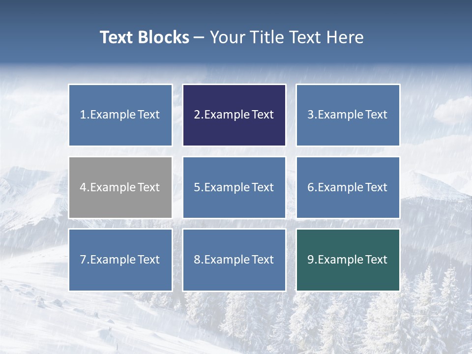 Mountain Snowy Rime PowerPoint Template