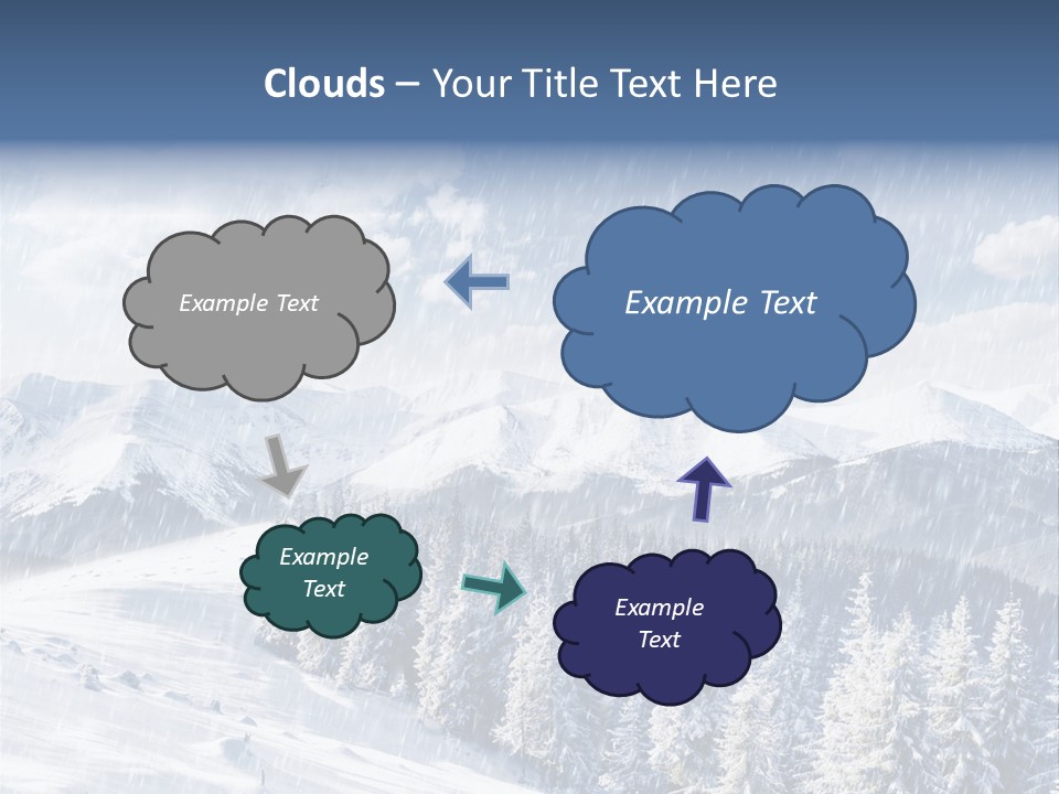 Mountain Snowy Rime PowerPoint Template