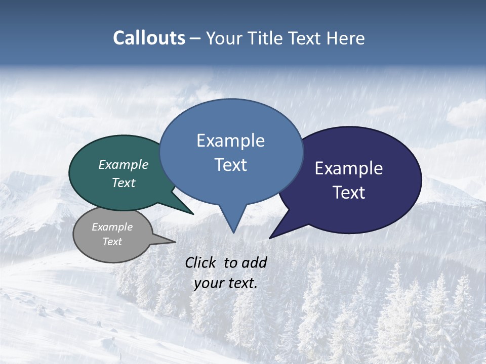 Mountain Snowy Rime PowerPoint Template