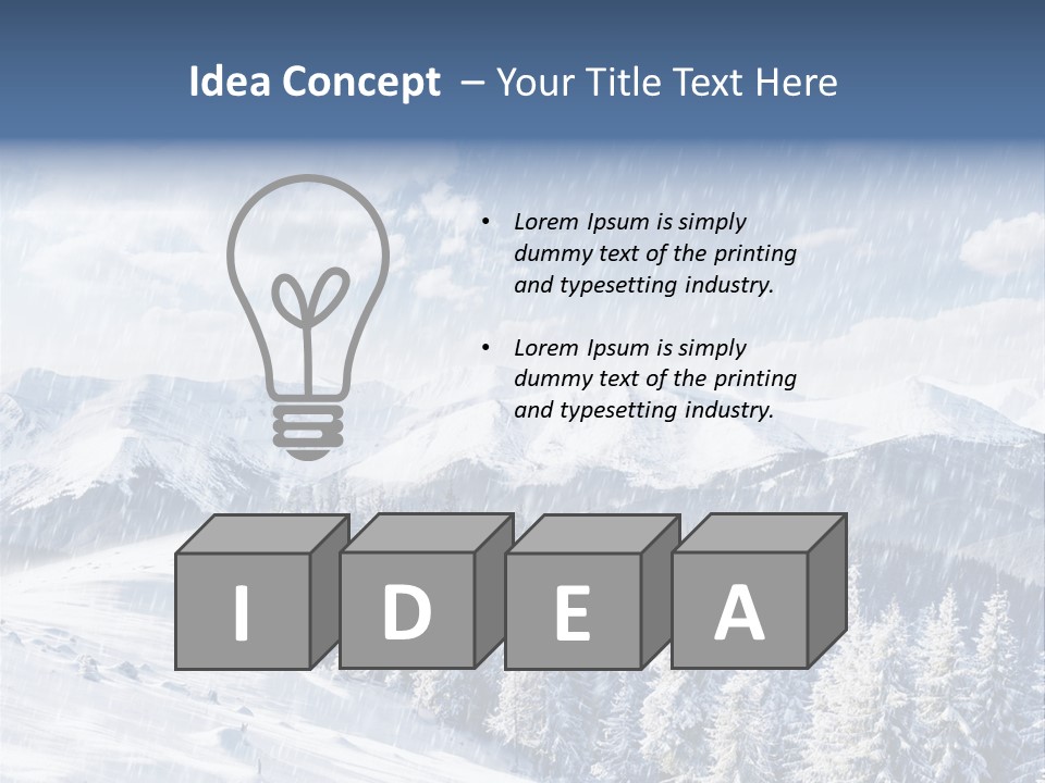 Mountain Snowy Rime PowerPoint Template