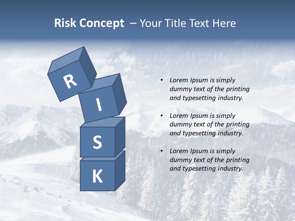 Mountain Snowy Rime PowerPoint Template