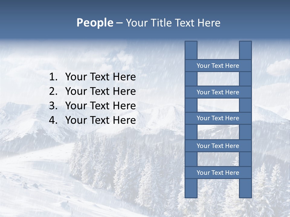 Mountain Snowy Rime PowerPoint Template