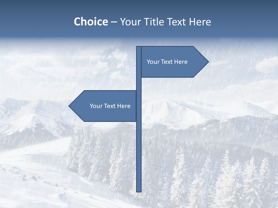 Mountain Snowy Rime PowerPoint Template