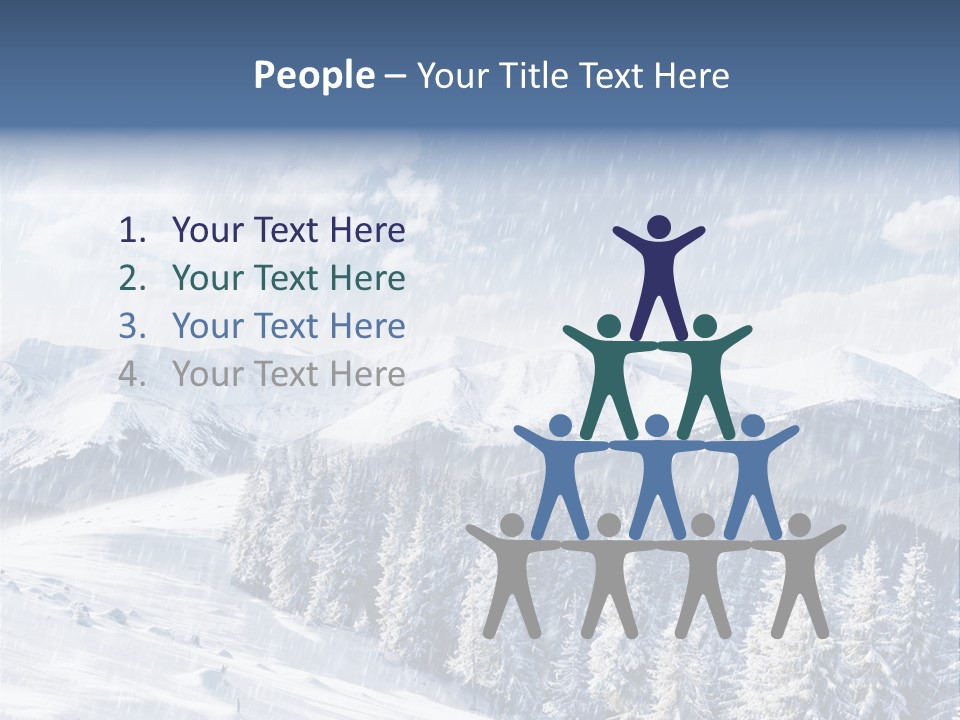 Mountain Snowy Rime PowerPoint Template