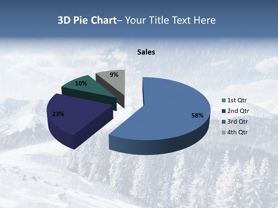 Mountain Snowy Rime PowerPoint Template