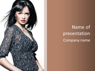 Female Stylish Face PowerPoint Template