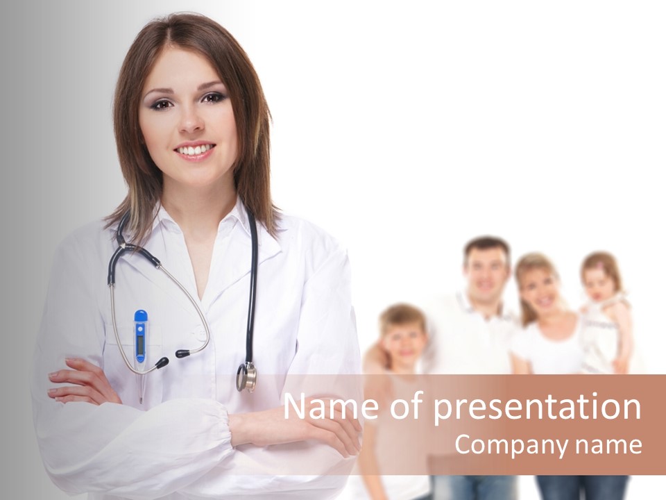 Mother Clinical Stethoscope PowerPoint Template