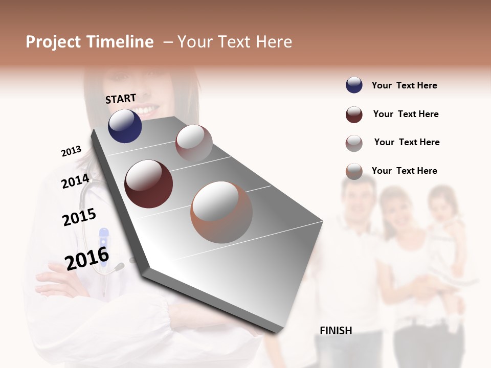 Mother Clinical Stethoscope PowerPoint Template