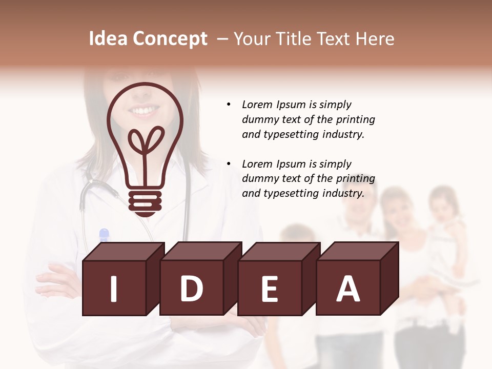 Mother Clinical Stethoscope PowerPoint Template