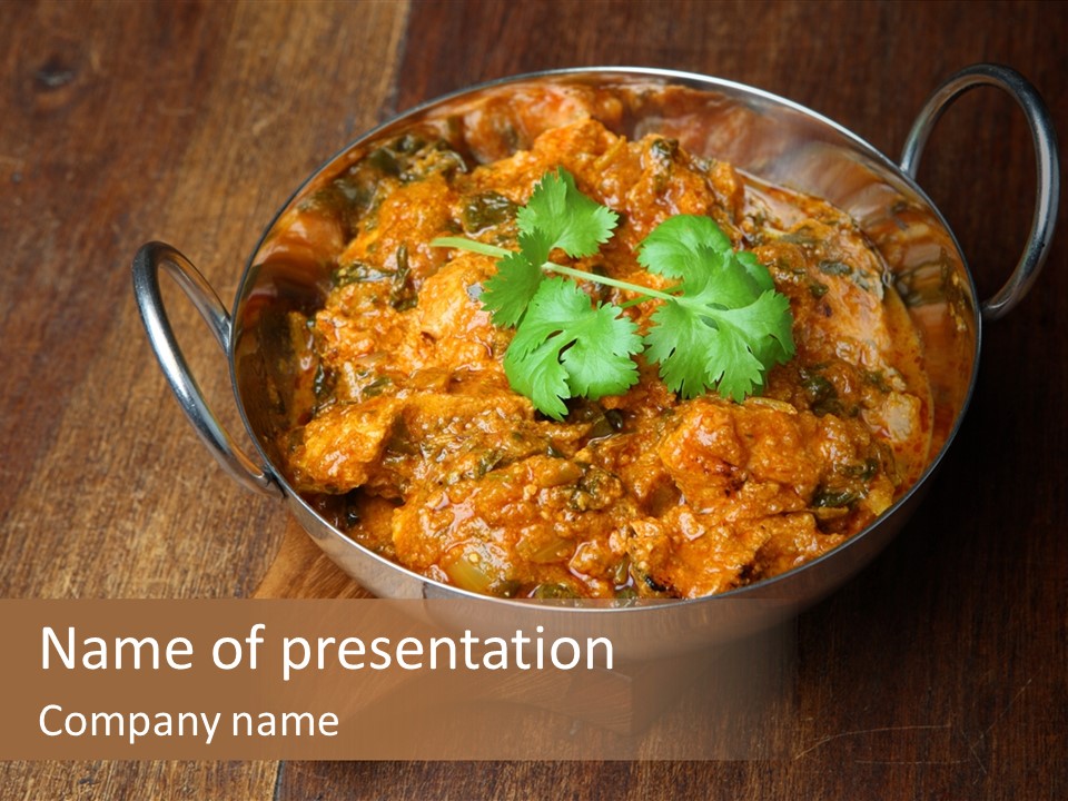 Stainless Hot Curry PowerPoint Template