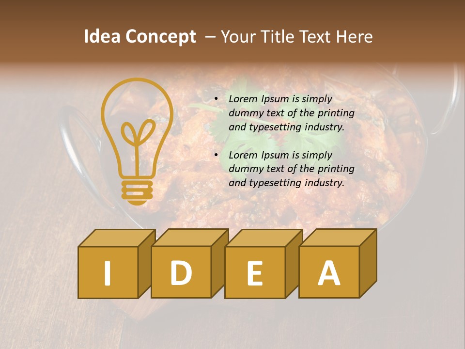 Stainless Hot Curry PowerPoint Template