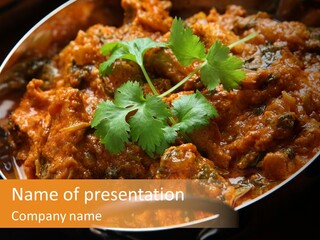 Indian Garnished Dish PowerPoint Template