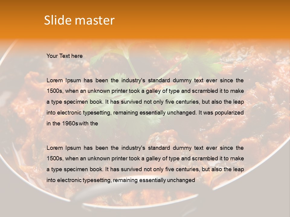 Indian Garnished Dish PowerPoint Template