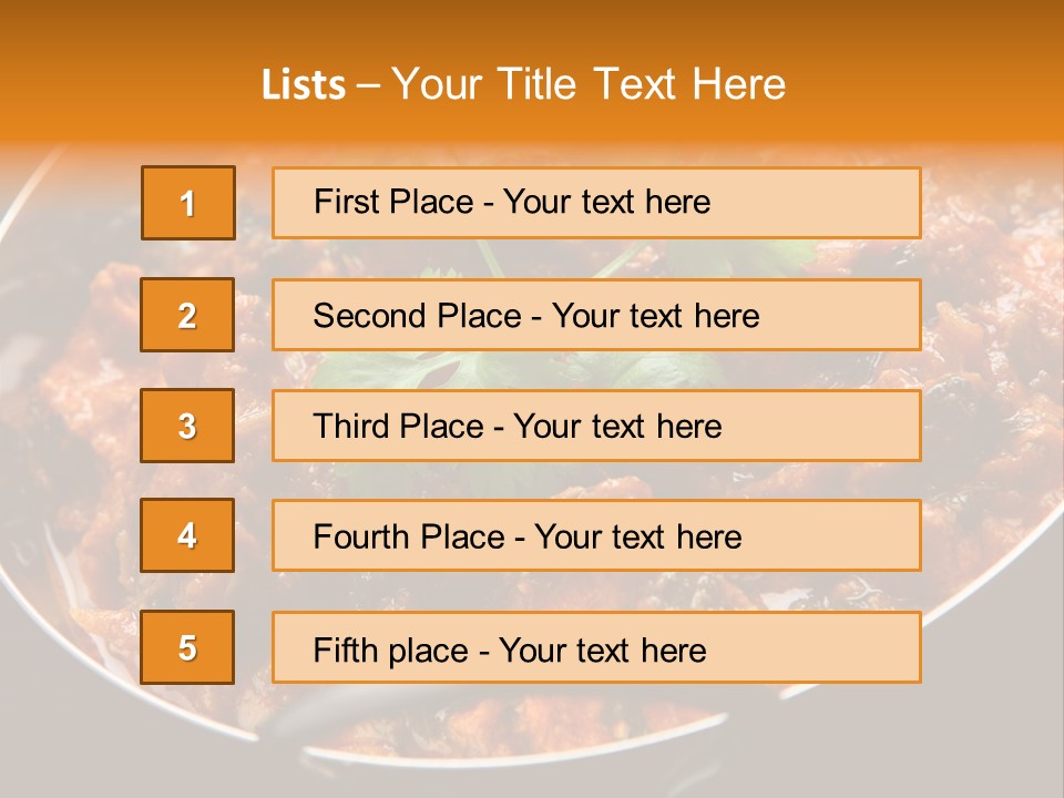 Indian Garnished Dish PowerPoint Template