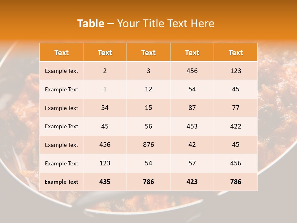 Indian Garnished Dish PowerPoint Template