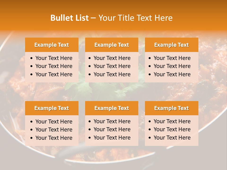 Indian Garnished Dish PowerPoint Template