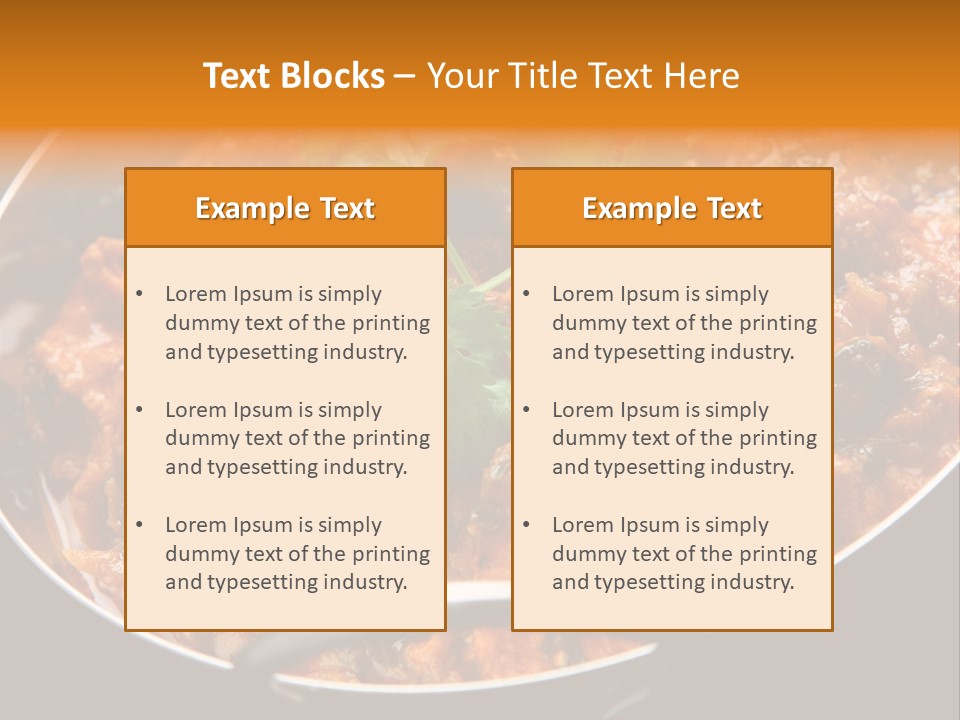 Indian Garnished Dish PowerPoint Template