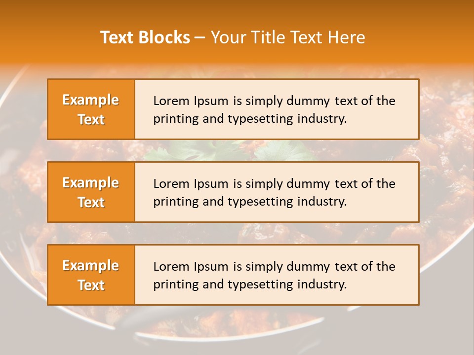 Indian Garnished Dish PowerPoint Template