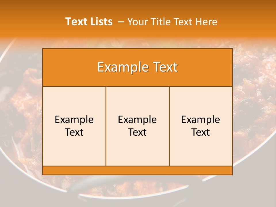 Indian Garnished Dish PowerPoint Template