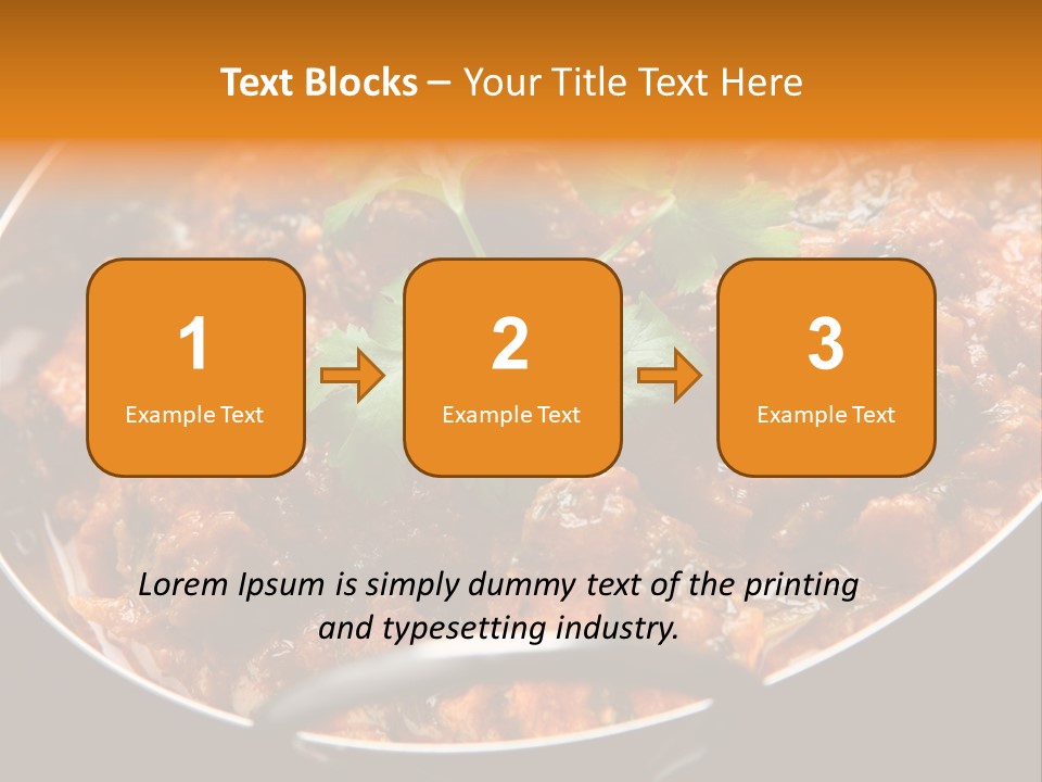 Indian Garnished Dish PowerPoint Template