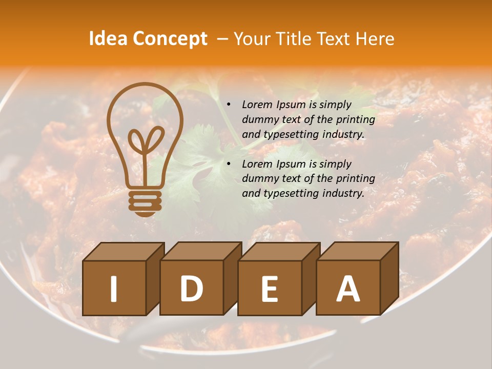 Indian Garnished Dish PowerPoint Template