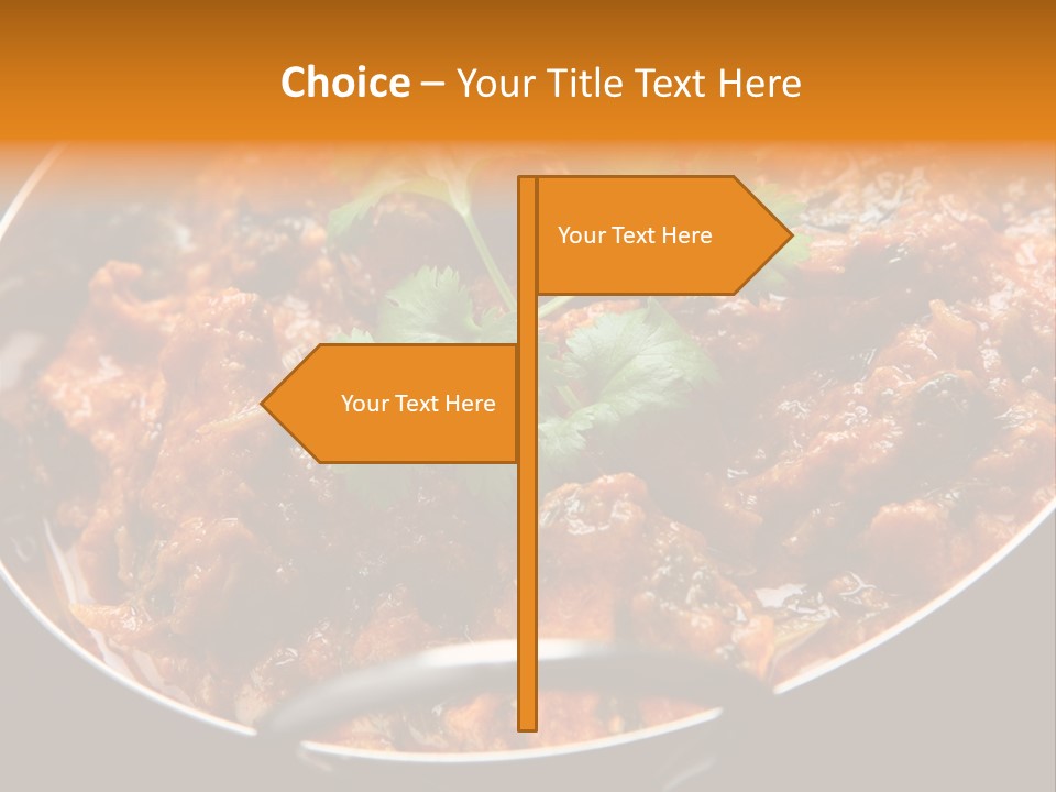 Indian Garnished Dish PowerPoint Template
