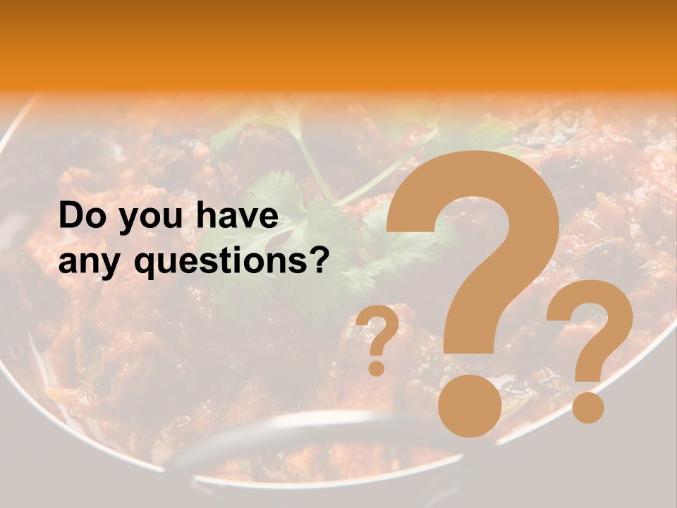 Indian Garnished Dish PowerPoint Template