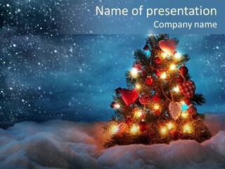 Blue Dark December PowerPoint Template