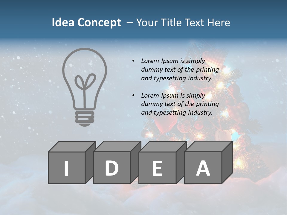 Blue Dark December PowerPoint Template