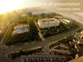 Aerial Architecture Life PowerPoint Template