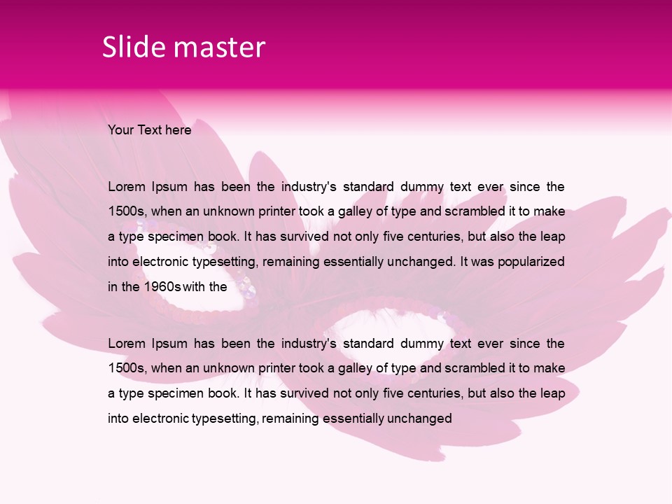 Feather Venetian Holiday PowerPoint Template