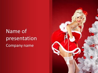 Blonde Fur Young PowerPoint Template