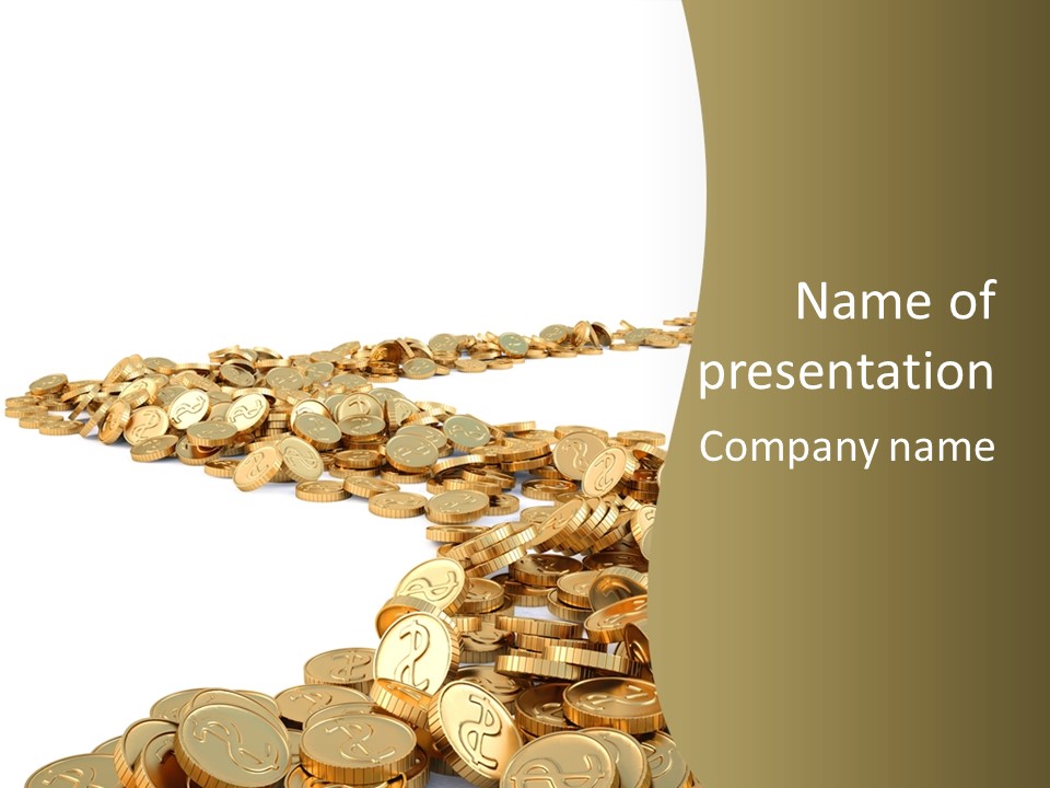 Golden Banking Backgrounds PowerPoint Template