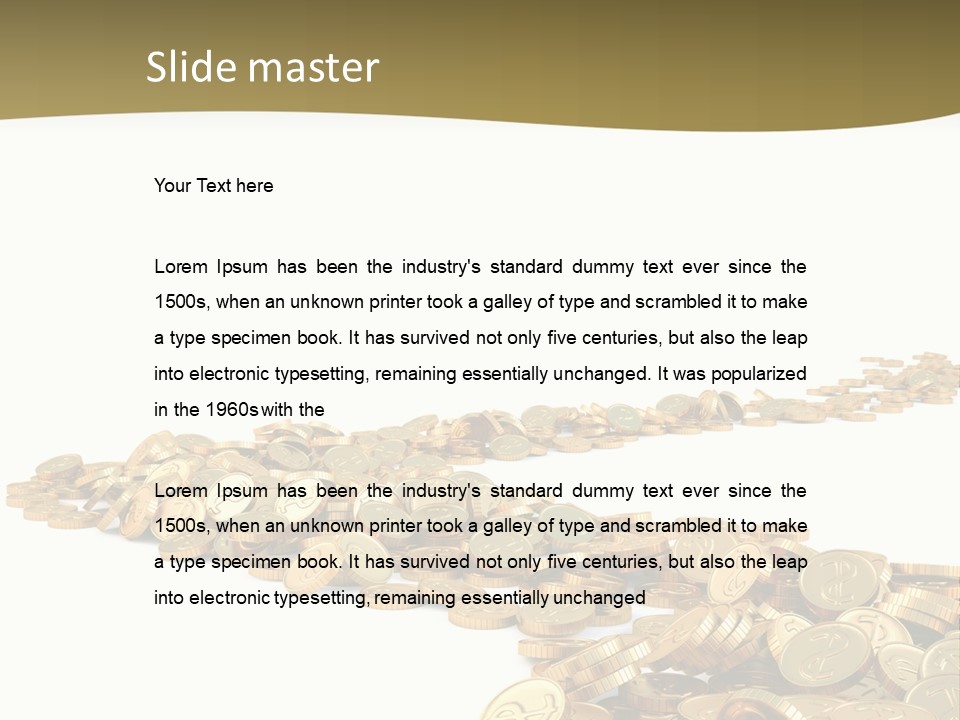 Golden Banking Backgrounds PowerPoint Template