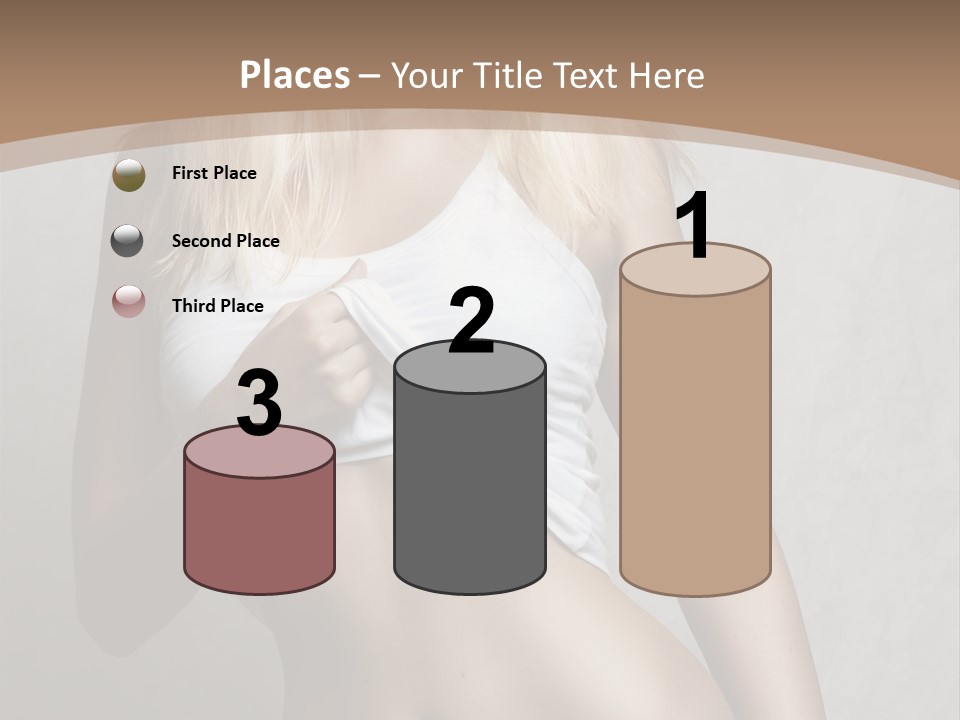 Female Waist Young PowerPoint Template