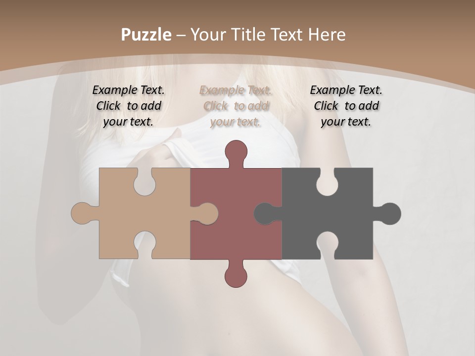 Female Waist Young PowerPoint Template