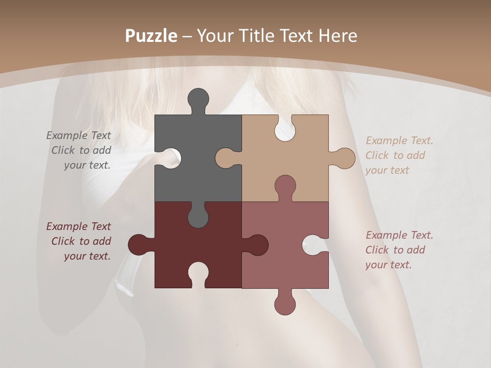 Female Waist Young PowerPoint Template