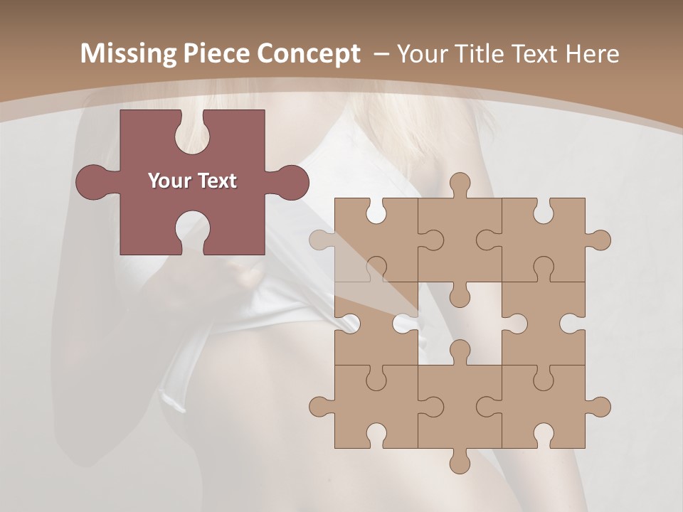 Female Waist Young PowerPoint Template