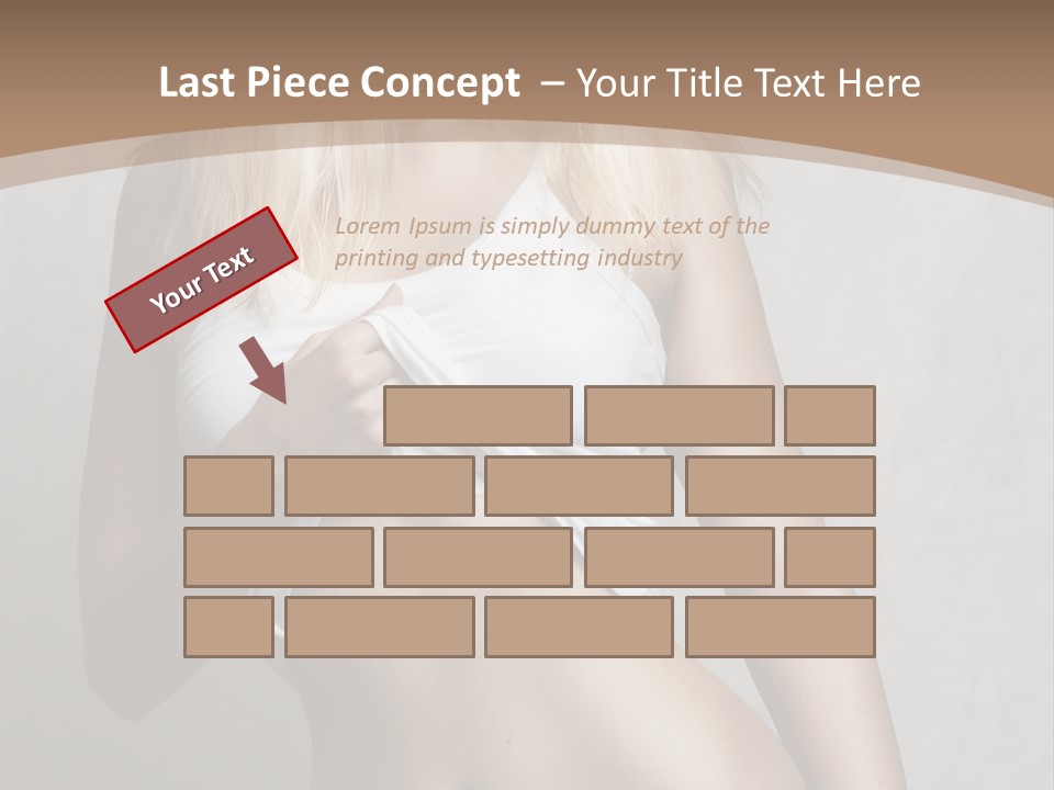 Female Waist Young PowerPoint Template