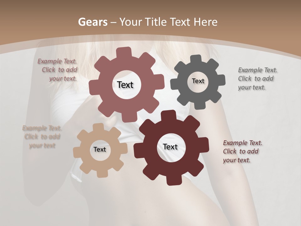 Female Waist Young PowerPoint Template