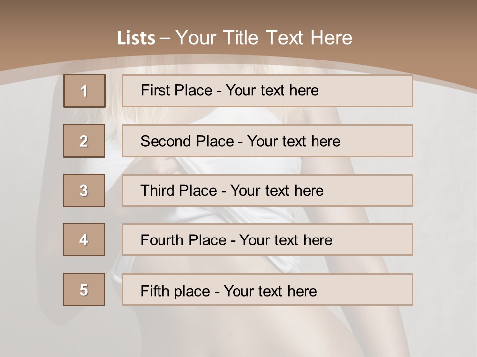Female Waist Young PowerPoint Template
