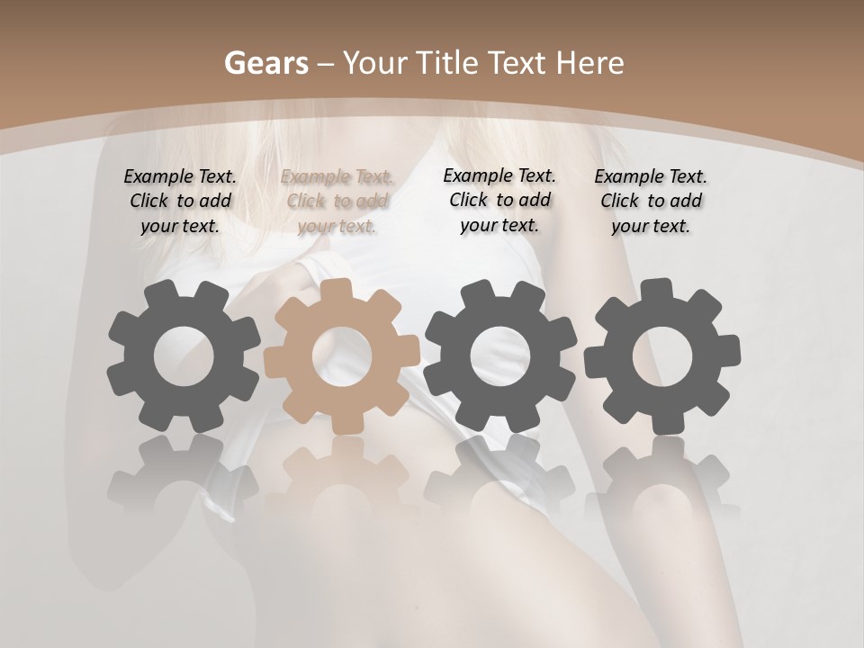 Female Waist Young PowerPoint Template