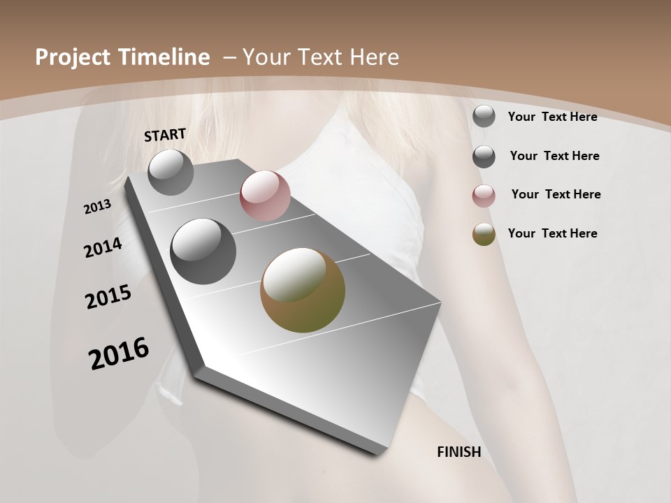 Female Waist Young PowerPoint Template
